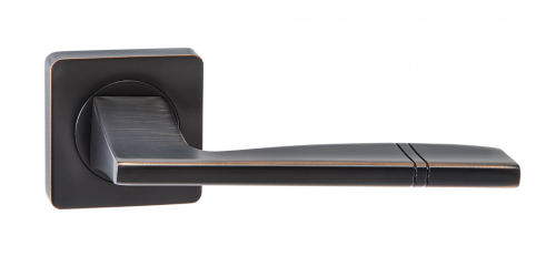 Ручки дверные RENZ INDH 72-02 ABB Риволи бронза черная с патиной