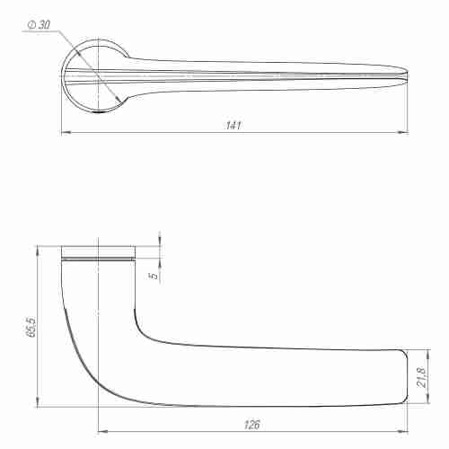 Комплект на 4 двери - Ручка раздельная R.ART30.LACONY MWSC-33 итальянский тисненый