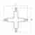 Коннектор X-образный Lightstar Barra 504146 Коннектор X-образный Lightstar Barra 504146