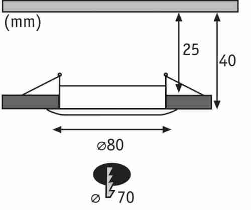 Встраиваемый светодиодный светильник Paulmann Lensl 50068