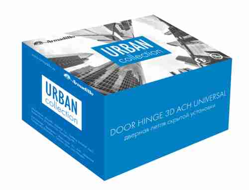 Комплект 8 шт. - Петля Armadillo (Армадилло) скрытой установки U3D2000.TG SC мат.хром