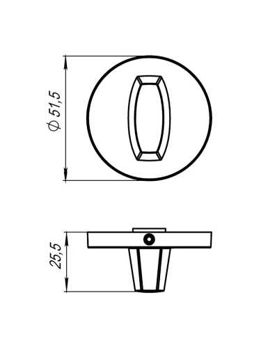 Комплект: Ручки Armadillo AQUA URS BL-26 + Завертка BK6.R.URS52 BL-26 черный