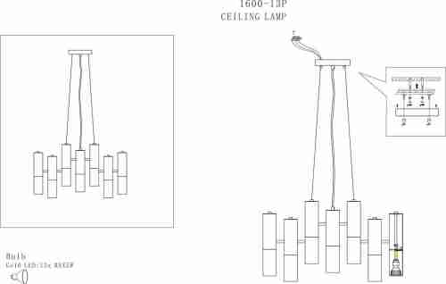 Подвесная люстра Favourite Ultra 1600-13P