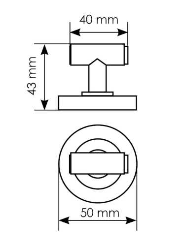 Завертка сантехническая Morelli Luxury LUX-WC-BRIDGE OSA для ручки BRIDGE, цвет - мат. золото