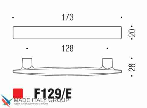 Ручка скоба модерн COLOMBO DESIGN F129E-CR полированный хром 128 мм