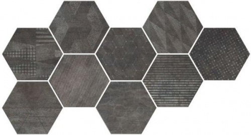 Керамогранит Serenissima Docklands Hexagon Freeport Black напольная 24х27,7