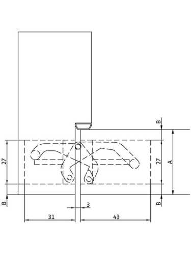 Петля скрытая Morelli HH-16 AB врезная с 3D-регулировкой вес полотна до 40 кг, цвет античная бронза