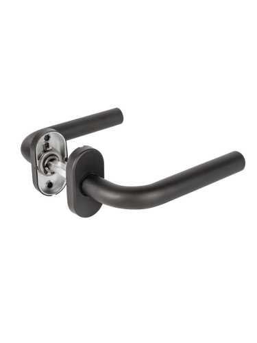 Ручка Fuaro (Фуаро) раздельная R.DSS201-0201P/19 INOX 201 BLACK (овальное основание)