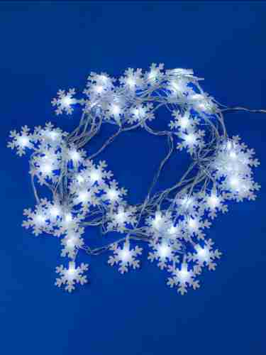 Светодиодная гирлянда Uniel Снежинки-2 220V белый ULD-S0500-050/DTA White IP20 Snowflakes-2 UL-00007196
