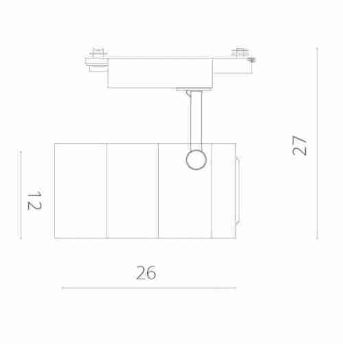 Трековый светильник Artelamp Cinto A2718PL-1BK