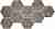 Керамогранит Serenissima Docklands Hexagon Freeport Brown напольная 24х27,7