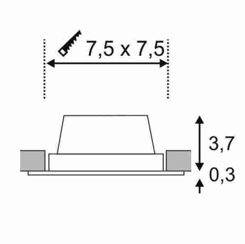 Встраиваемый светодиодный светильник SLV Frame Basic Led Set 112720