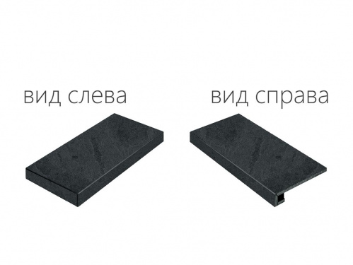Ступень угловая левая Italon Materia Titanio Scalino Angolare Sinistro 620070000825 60х33