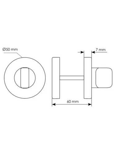 Завертка сантехническая Morelli Luxury LUX-WC-R ANT, цвет антрацит