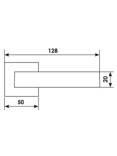 Ручка дверная Morelli Luxury FIORD S5 OTL раздельная на квадратном основании, цвет золото, ЦАМ