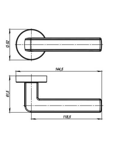 Комплект: Ручки Armadillo Urban Cube URB3 SN/White-19 + Завертка BK6.R.URB52 SN-3 матовый никель