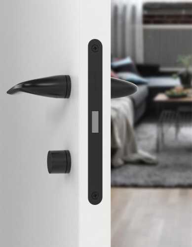 Комплект: Ручки Armadillo R.ART30.LACONY BL-26+Завертка+Бесшумный замок Fuaro/черный