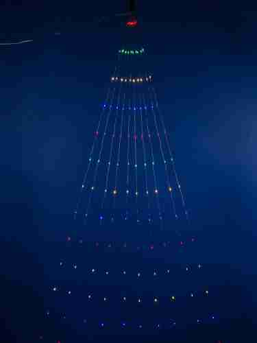 Уличная светодиодная гирлянда Uniel Лучи росы 220V разноцветный ULD-E0200-200/STA Multi IP44 UL-00007284