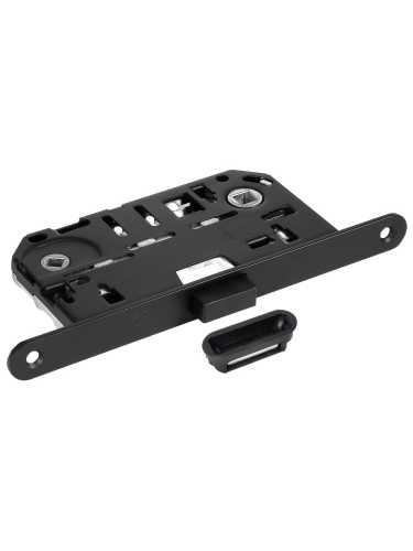 Защелка межкомнатная Morelli Luxury IM WC B магнитная, сантехническая с ответной планкой, цвет черный