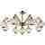 Люстра потолочная N-Light 917-09-53 antique brass + white crystal