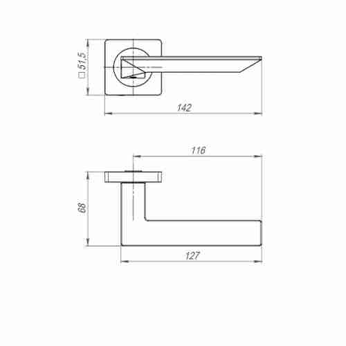 Ручка раздельная ULTRA JK BL-24 черный