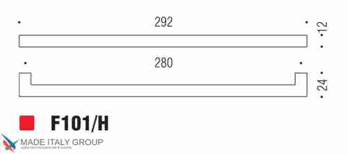 Ручка скоба модерн COLOMBO DESIGN F101H-NM матовый черный 280 мм