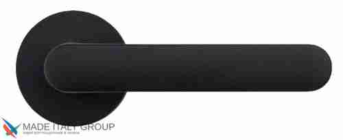 Дверная ручка на круглом основании COLOMBO ONE CC11RSB-C03 матовый черный