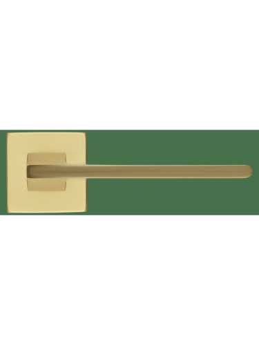 Ручка дверная Morelli Luxury SPUTNIK S5 OSA раздельная на квадратной розетке, цвет матовое золото, ЦАМ