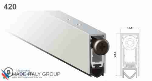 Автоматический порог врезной Venezia 420/530-330 мм/34 Дб, регулировка 1 уровень