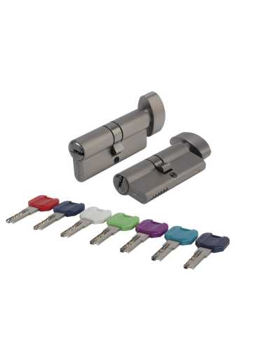 Цилиндровый Punto (Пунто) механизм MaxPro7002Knob60mm(25+10+25) GR графит 7key с вертушкой