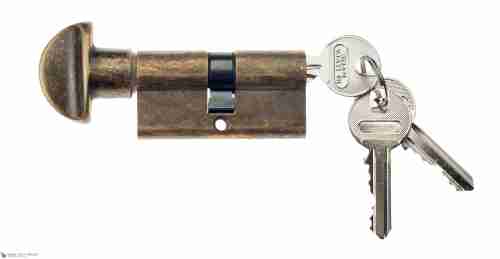 Цилиндровый механизм вертушка-ключ Venezia 25/10/35 античная бронза