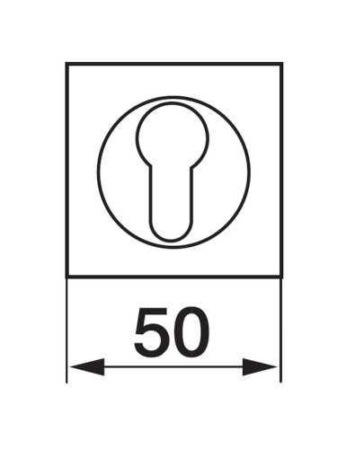 Накладка на евроцилиндр Morelli Luxury LUX-KH-S2 OBR квадратная, цвет кофе