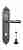 Дверная ручка Venezia "VIGNOLE" WC-2 на планке PL96 античное серебро