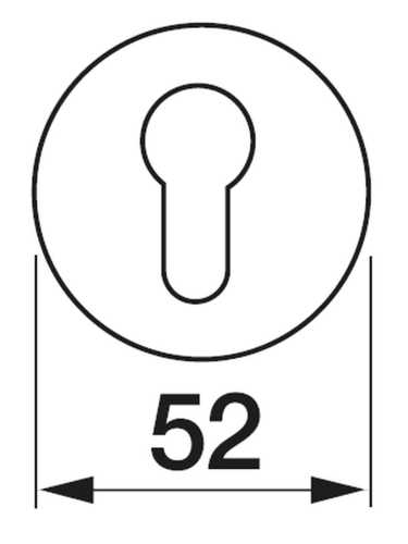 Накладка на замок Morelli Luxury LUX-KH-R3 OSA круглая под евроцилиндр, цвет матовое золото