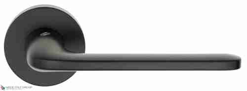 Дверная ручка на круглом основании COLOMBO Roboquattro ID41RSB-NM матовый черный