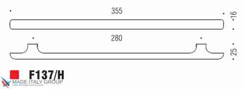 Ручка скоба модерн COLOMBO DESIGN F137H-CR полированный хром 280 мм