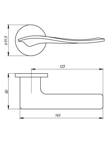 Ручка дверная Armadillo (Армадилло) межкомнатная R.URS52.AQUA (AQUA URS) MWSC-33 итальянский тисненый  Набор 8