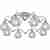 Люстра потолочная N-Light 407-08-13CWCBB chrome + white crack