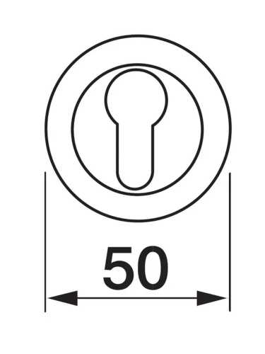 Накладка на замок Morelli Luxury LUX-KH-R2 NIN круглая под евроцилиндр, цвет черный никель