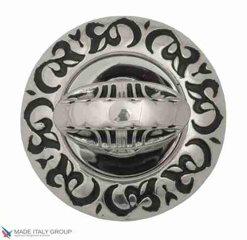 Фиксатор поворотный Venezia WC-4 D4 натуральное серебро + черный