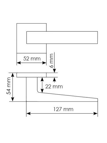Комплект дверных ручек Morelli MH-54-S6 BL с заверткой MH-WC-S6 BL + замок M1895 BL, цвет черный