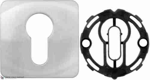 Накладка под цилиндр на квадратном основании COLOMBO PT13-CM матовый хром (2 шт)