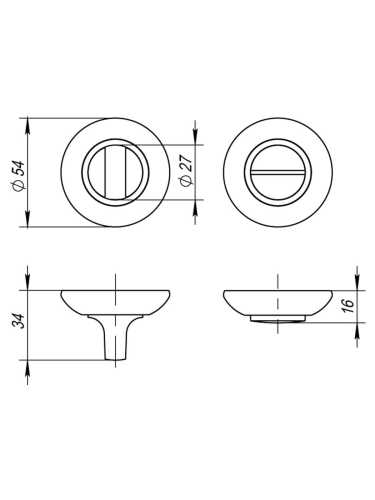 Ручка дверная Fuaro (Фуаро) межкомнатная R.RM54.VITA (VITA RM) ABG-6 зеленая бронза  Набор 3