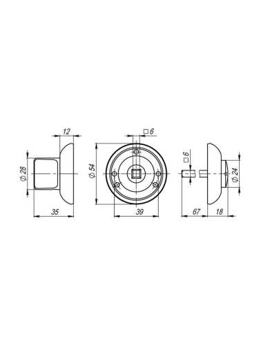 Ручка дверная межкомнатная Armadillo R.LD54.Selena SN/CP-3 матовый никель/хром с Заверткой BK6.R.LD54 SN/CP-3