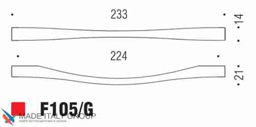 Ручка скоба модерн COLOMBO DESIGN F105G-NM матовый черный 224 мм