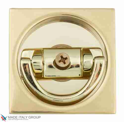 Ручка для раздвижной/распашной двери на квадратном основании Venezia U144 полированная латунь