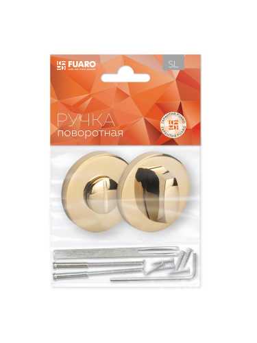 Ручка дверная Fuaro (Фуаро) межкомнатная R.SLR52.PRIDE GOLD-24 (золото 24к)  Набор 5