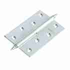 Петля дверная латунная с короной толщ 3 мм. правая Morelli MB 100X70X3 SC R C матовый хром