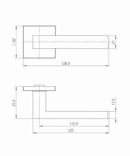 Ручка раздельная K.JS51.OPTIMAL SSG-39 сатинированное золото