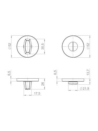 Ручка Fuaro (Фуаро) поворотная BK6.R.ZLR52 SSC-16 сатинированный хром